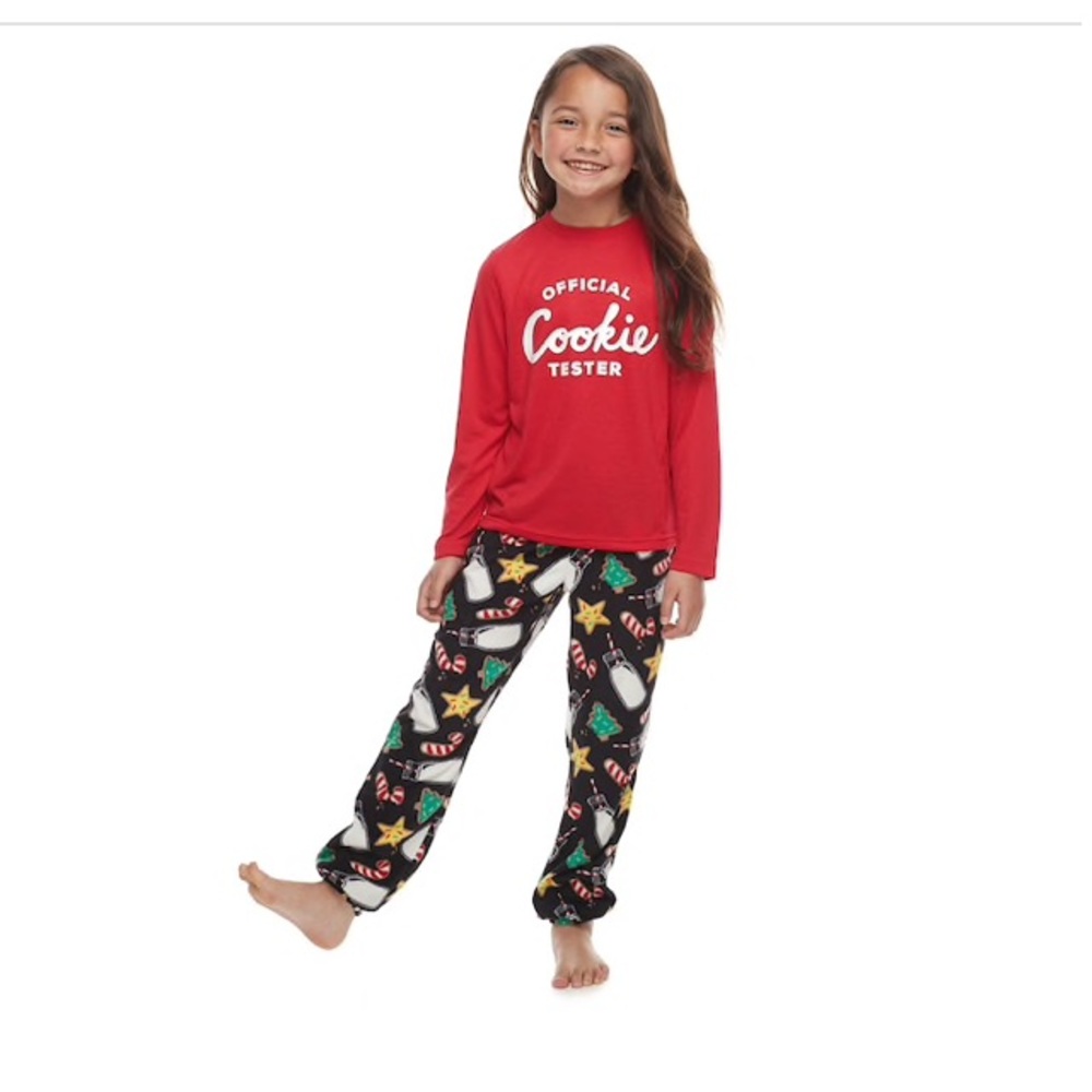 HTF Girls 7-8 Milk and Cookies🥛 & 🍪 Pajamas